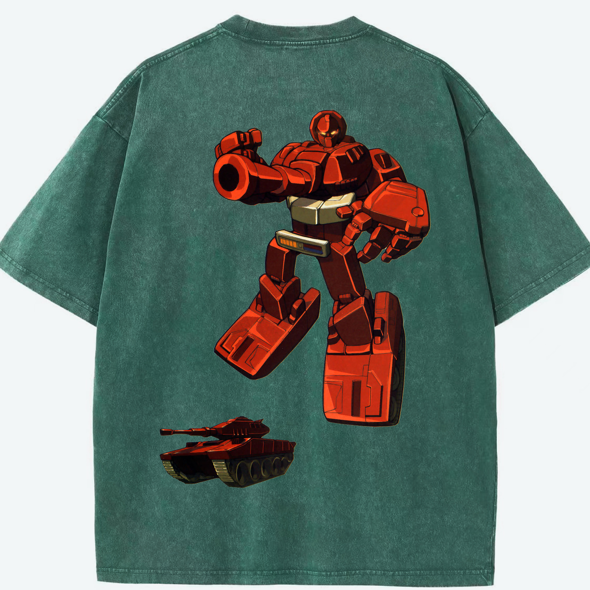 （画像用）  綿100% ヴィンテージ風 半袖Tシャツ（背面プリント）